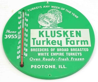 Klusken Turkey Farm of Peotone, IL thermometer