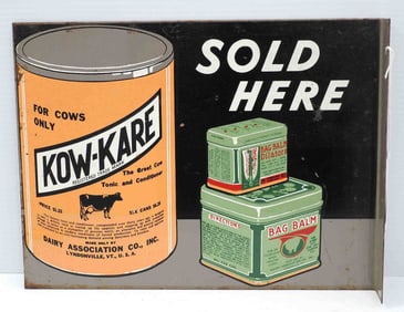 Kow-Kare and Bag Balm Sold Here sign