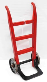 Salesman sample wood & metal feed cart