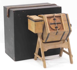 Salesman sample hand-crank butter churn