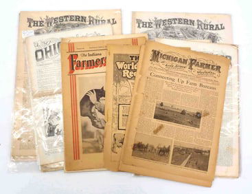 (12) Late 1800's farm newspapers