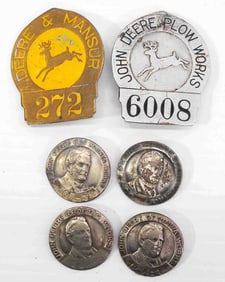 (6) John Deere employee badges