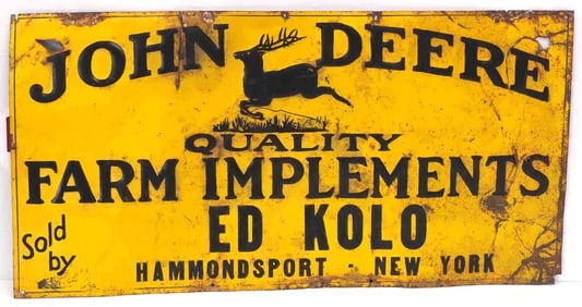John Deere Farm Implements dealer sign