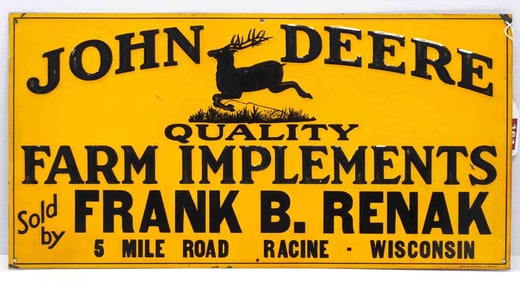 John Deere Farm Implements dealer sign