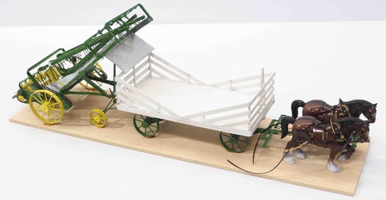 Scale model of John Deere hay loader