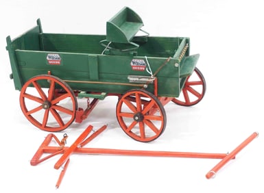 Custom wooden double-board box wagon model