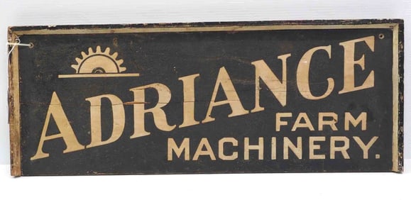 Adriance Farm Machinery sign