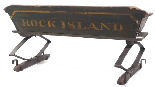 Rock Island box wagon seat