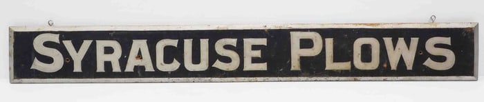 Syracuse Plows sign