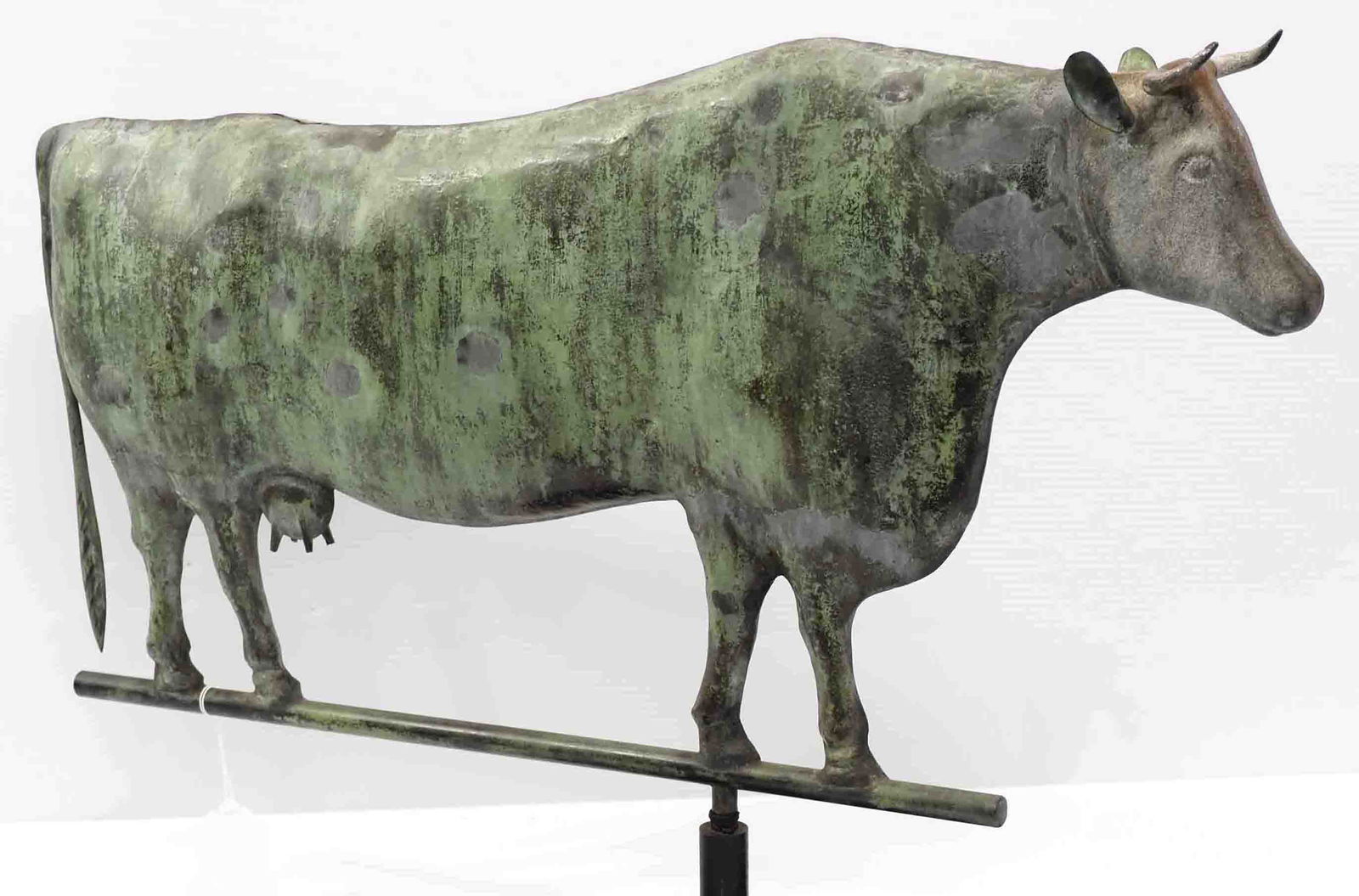 Copper milking cow weathervane (1 of 3)