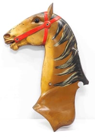 Metal horse head