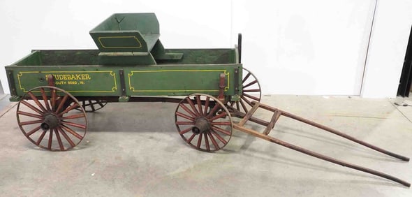 Studebaker extra-long wooden goat wagon