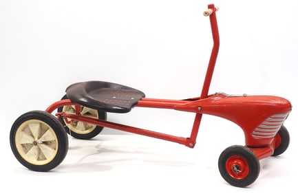 Metal push & go child's 4-wheel toy