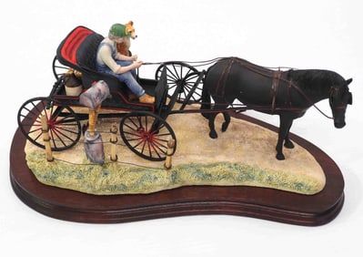 Schmid horse-drawn carriage figurine
