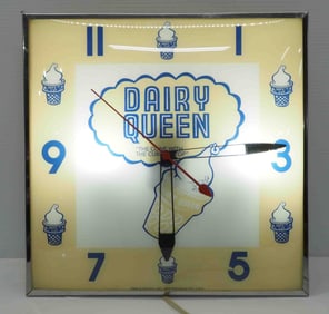 Dairy Queen lighted clock