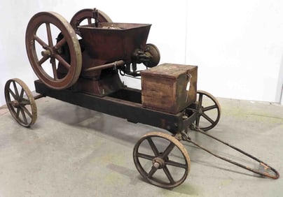 5hp New Holland hit & miss engine on cart,