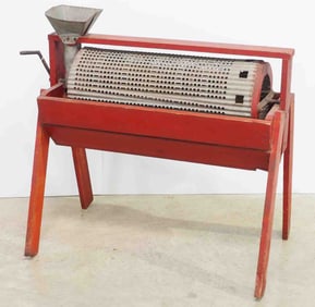 Floor model hand-crank seed grader
