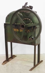 John Deere hand-crank, floor model corn sheller