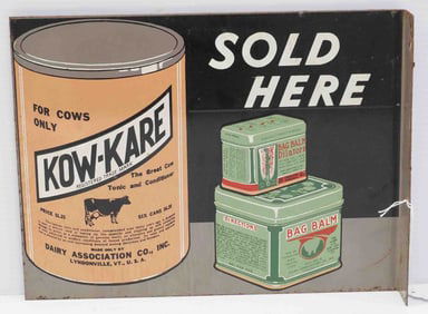Kow-Kare and Bag Balm Sold Here sign
