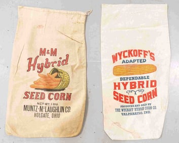 Wyckoffs & M&M Hybrid seed corn bags