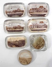 (7) Chicago Union Stockyard paper weights