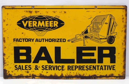 Vermeer Factory Authorized Baler dealer sign
