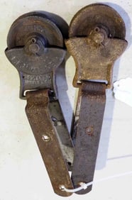 Pair of Myers barn door rollers
