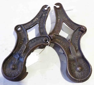 Pair of Allith Reliable No.2 barn door rollers