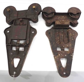Pair of Allith Prouty No.17 barn door rollers