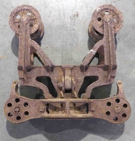 Milwaukee Leader wood beam hay trolley