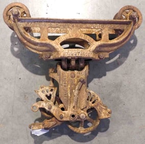 Myers Cross Draft Adjustable steel track hay trolley