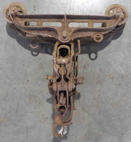 HHF Cross Draft 4-wheel steel track hay trolley