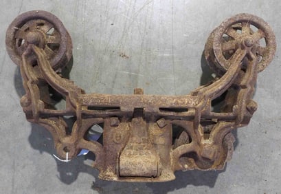 Myer XO steel track hay trolley