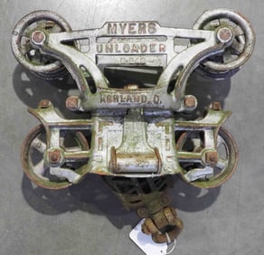 Myers OK Unloader steel track hay trolley