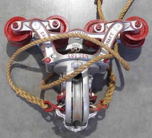 Charter Cross Draft steel track hay trolley