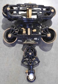 Early Myers Single Rail 4" hay trolley