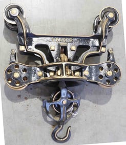 Leader steel track hay trolley