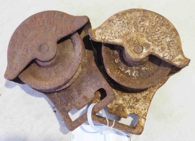 Pair of Myers Stayon barn door rollers