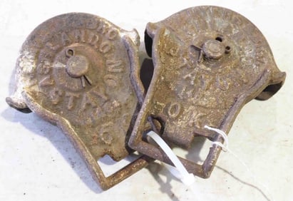 Pair of Allith Reliable barn door rollers