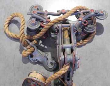 Ney Crossdraft hay trolley and sling pulleys