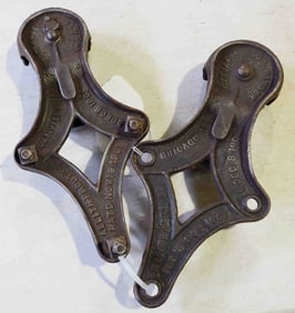 Pair of Allith Reliable No.2 barn door rollers