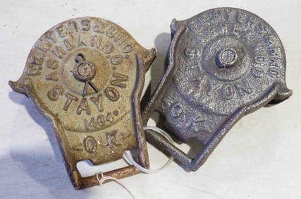 Pair of Myers Stayon barn door rollers
