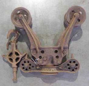 Porter wood beam hay trolley