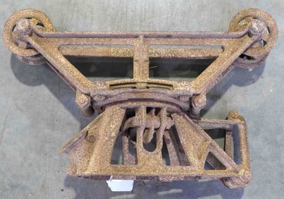 Hudson steel track hay trolley