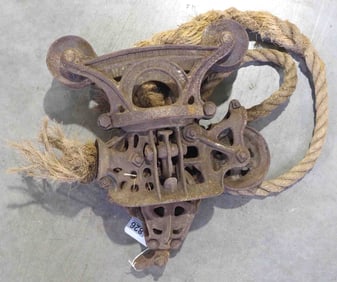 Porter steel track hay trolley