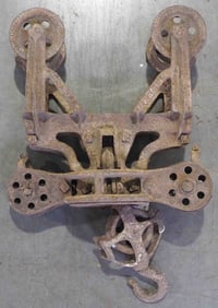 Milwaukee wood beam hay trolley