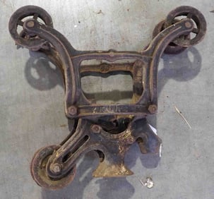 Ney King wood beam hay trolley