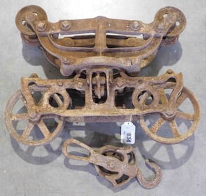 HHF 7" Adjustable steel track hay trolley