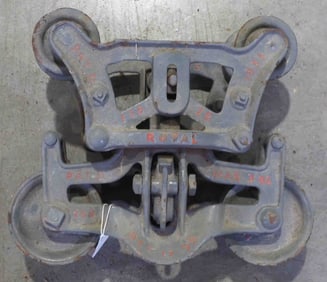 Louden Royal steel track hay trolley