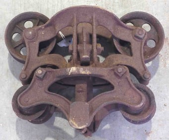 Louden Crown steel track hay trolley